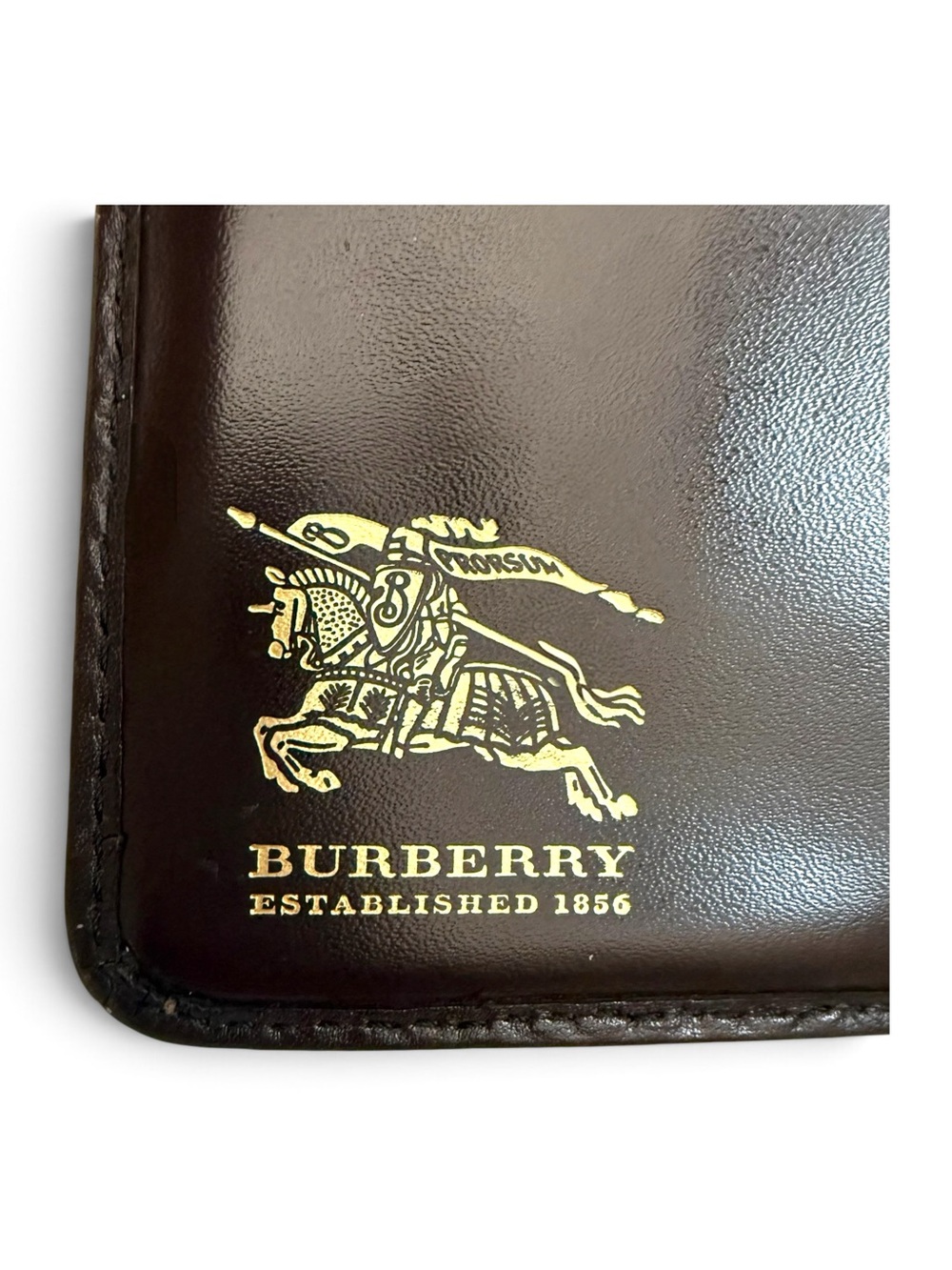 BURBERRY Haymarket Check Coated Canvas Leather Poppy Wallet - Picture 9 of 14